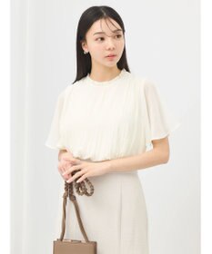 earth music&ecology マジョリカプリーツ半袖ブラウス