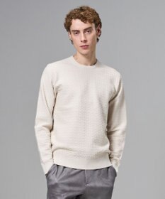 JOSEPH HOMME 新柄【イージーケア】 ヴィスコースリンクス　クルーネックニット