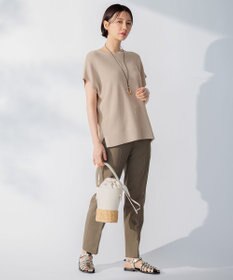 自由区 【WEB限定・洗える・XSサイズあり】ハイツイストコットンアセテート畦編み ニット