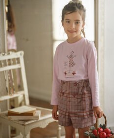 組曲 KIDS 【150-160cm】Chocolat de check キュロット