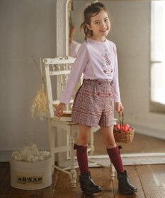 組曲 KIDS 【150-160cm】Chocolat de check キュロット