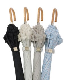 MOONBAT 【遮光/晴雨兼用日傘】LANVIN en Bleu (ランバン オン ブルー)ドビーフリル ハート 遮熱 UV 長傘