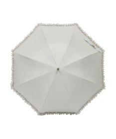 MOONBAT 【遮光/晴雨兼用日傘】LANVIN en Bleu (ランバン オン ブルー)ドビーフリル ハート 遮熱 UV 長傘