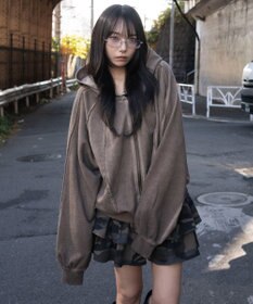 WEGO 【ユニセックス着用ITEM/MLサイズ展開】スウィッチングZIPパーカー