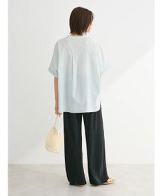 Green Parks 綿麻混フレンチスリーブスキッパーシャツ