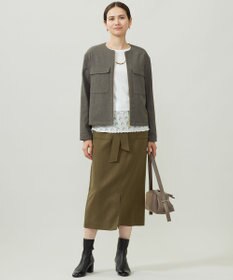 自由区 【カタログ掲載】ジャカードコンビジャージー カットソー