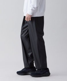 UNFILO MENS 【ストレッチ】レザーライク ワイドパンツ [23年春夏商品]