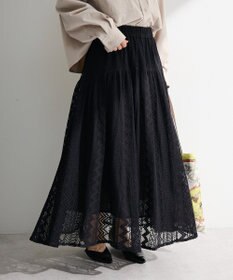 Green Parks ラウンド切替インドコットンレーススカート