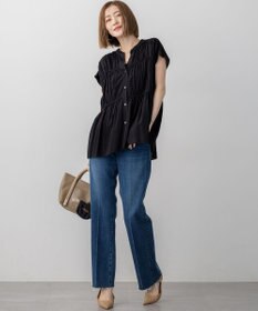 23区 S 【接触冷感/WEB&一部店舗限定】レーヨンスパローン ティアード ブラウス