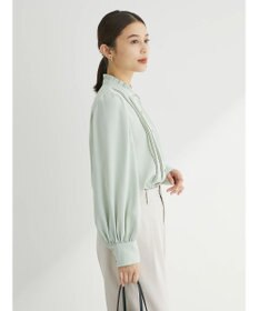 Green Parks ・ＥＬＥＮＣＡＲＥ　ＤＵＥ　ピンタックスタンドブラウス