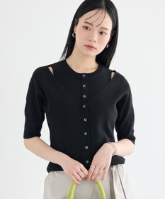 earth music&ecology フェイクレイヤードアメスリプルオーバー
