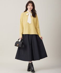 ANY SIS 【前後着用可能】シアー2WAYボウタイ プルオーバー