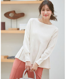 ANY SIS L 【洗える】ペプラム ニット