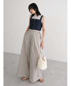 Green Parks ・ＥＬＥＮＣＡＲＥ　ＤＵＥ　ストライプワイドパンツ