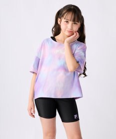 OP／FILA 【FILA】スクール水着 水陸両用Tシャツ付き 捲れ防止タンキニ