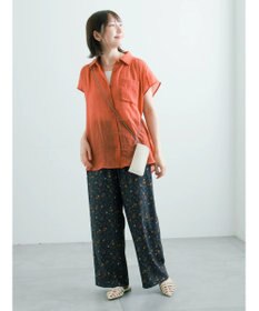 Te chichi 【7色展開】シャンブレーボイルフレンチスリーブシャツ