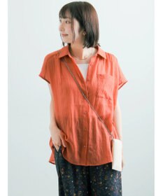 Te chichi 【7色展開】シャンブレーボイルフレンチスリーブシャツ
