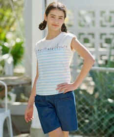 組曲 KIDS 【150-160㎝】【UVケア】グリーンバンド Tシャツ