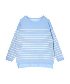 Green Parks ラメ入りボーダーニットプルオーバー