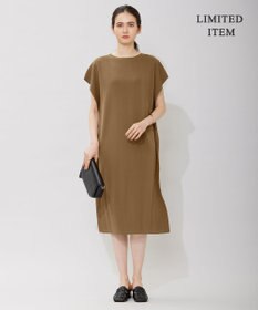 ICB 【WEB限定・洗える】ドライコットンアセテート  サイドスリットワンピース