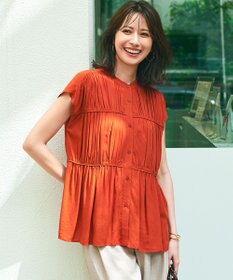 23区 S 【接触冷感/WEB&一部店舗限定】レーヨンスパローン ティアード ブラウス