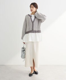 Green Parks 配色リブドッキングチュニック