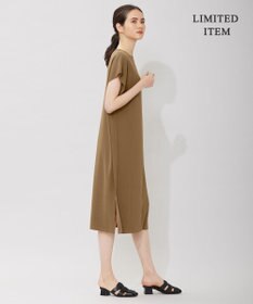 ICB 【WEB限定・洗える】ドライコットンアセテート  サイドスリットワンピース