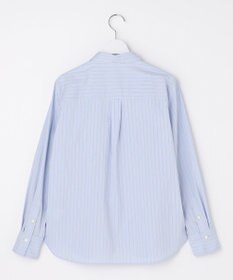 J.PRESS LADIES BEZコットンナイロン ストライプ シャツカラー ブラウス