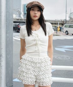 WEGO ヴィンテージライクレースアップT