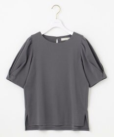 ANY SIS S 【撥水・汗ジミ防止・UVケア・洗える】スーピマスムース 袖タック Tシャツ