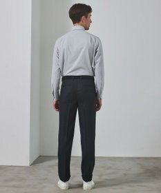 GOTAIRIKU 【保温性/ストレッチ/シワになりにくい】サキソニーストレッチパンツ（１タック）