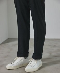 GOTAIRIKU 【保温性/ストレッチ/シワになりにくい】サキソニーストレッチパンツ（１タック）