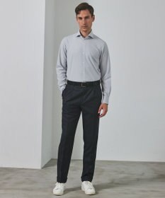 GOTAIRIKU 【保温性/ストレッチ/シワになりにくい】サキソニーストレッチパンツ（１タック）