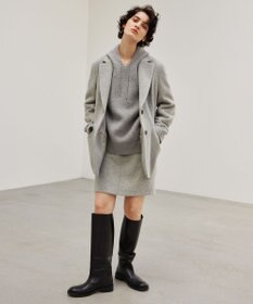 BEIGE， COURBE / アルパカ混ミニ丈スカート