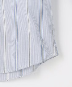 JOSEPH ABBOUD 【シルクブレンド】シルクコットンストライプバンドカラー シャツ