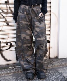 WEGO 【ウエストゴム/SMLサイズ展開】カーブデザインスウェットパンツ