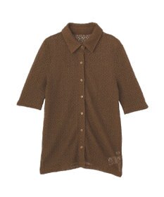 earth music&ecology ストレッチレース襟付シャツ