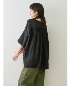 AMERICAN HOLIC 接触冷感スキッパーバックギャザーブラウス