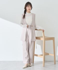 earth music&ecology タックストレートパンツ