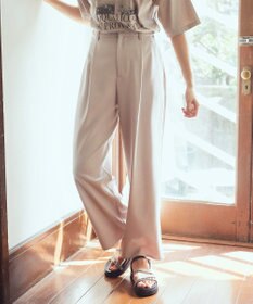 earth music&ecology タックストレートパンツ