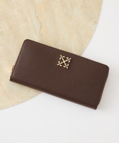 russet モノグラムプレートラウンドジップウォレット(SO-372)