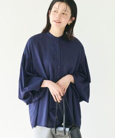 CRAFT STANDARD BOUTIQUE インド綿混パフスリーブシャツ