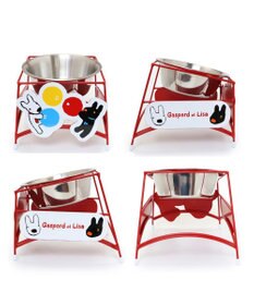 PET PARADISE リサとガスパール ワイヤーえさ皿 《風船柄》  大1個