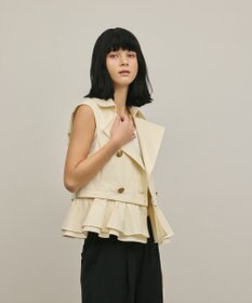 GRACE CONTINENTAL ペプラムトレンチベスト