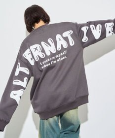 WEGO 【ユニセックス着用ITEM】ストレートラインロゴグラフィックプルオーバー