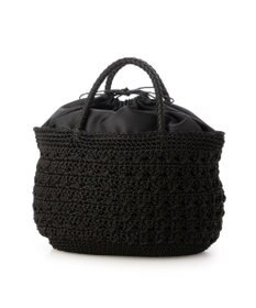 UNBILLION カシュカシュ cachecache / 下がりグログラン柄編みトート カゴバッグ