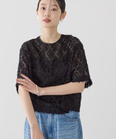 AMERICAN HOLIC フリンジジャガードブラウス