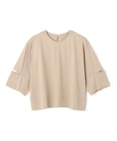 BEIGE， 【洗える】DUOMO / コットンスリットスリーブトップス