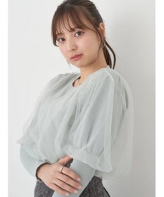 earth music&ecology チュールドッキングニットプルオーバー