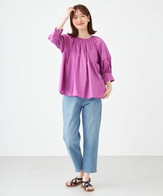 SHARE PARK LADIES センタープレスストレートデニム